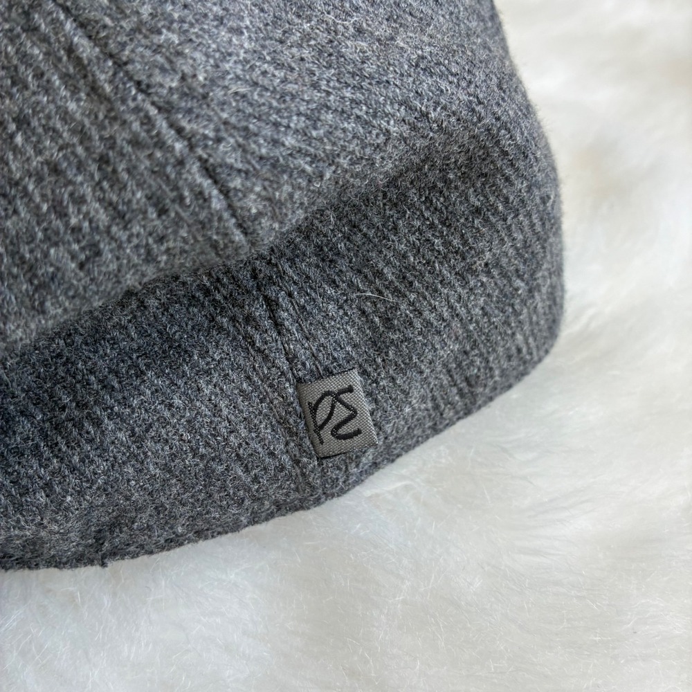 Mens Charcoal Grey Wool Blend Newsboy Ivy Cap Plaid Brim Detail L/XL - Picture 3 of 6